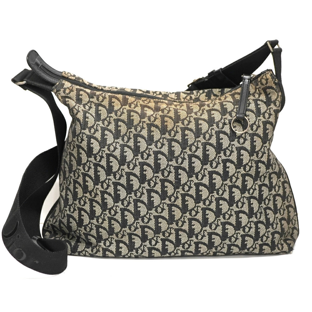 Christian Dior Trotter Shoulder Bag Navy Blue